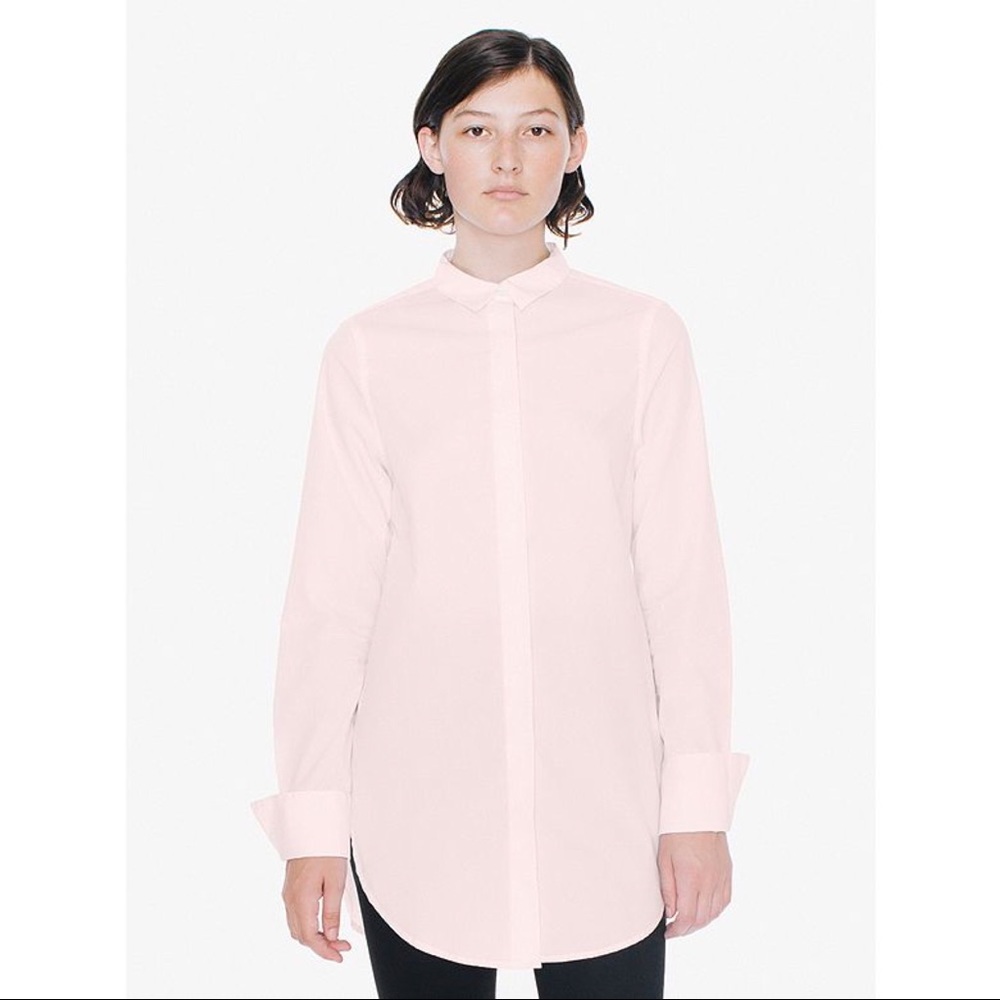 American Apparel Pink Long Sleeve Top